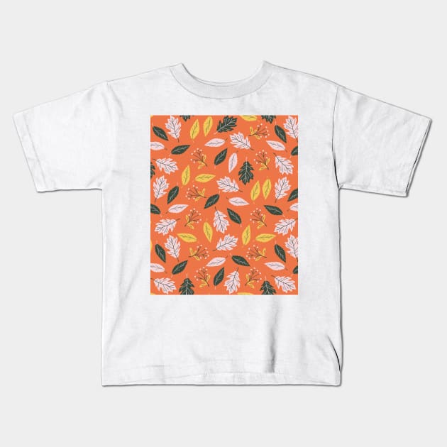 Fall pattern Kids T-Shirt by DanielK